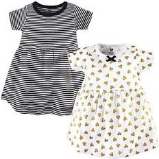 Children's Clothing Hudson Baby 2-Pack Heart Dresses Black/gold