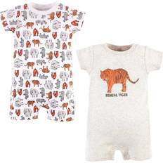 Organic/Recycled Materials Playsuits Touched By Nature 2-Pack Seal Organic Cotton Rompers