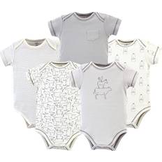Touched By Nature Organic Cotton Bodysuits 5pk Farm Friends