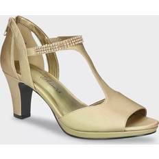 Gold - Women Sandals Easy Street Flash T-Strap Sandals