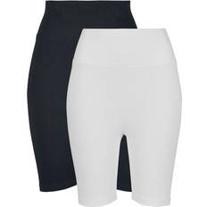 Urban Classics Ladies Ladies High Waist Cycle Shorts 2-Pack electriclime/black