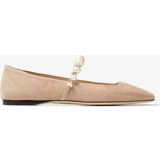 42 - Rosa Ballerinas Jimmy Choo Ade Suede Flat