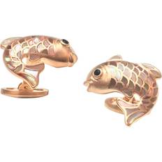 Rosa Gemelos de puño Jan Leslie Sterling Silver & Mother-of-Pearl Koi Fish Cufflinks