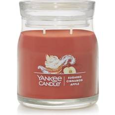 Apple Scented Candles Yankee Candle Sugared Cinnamon Apple Medium Jar Medium Red Medium Red Large Scented Candle