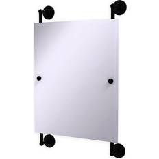 Photo Frames Allied Brass Que New Matte Black 21-Inch Rectangular Frameless Rail Mounted Photo Frame