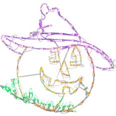 National Tree Company 32" Halloween Lighted Witch Hat Jack-o-Lantern