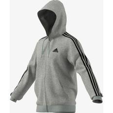 Zip adidas hoodie adidas Essentials Fleece 3S Zip Hoodie - Medium Grey Heather