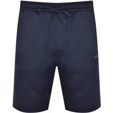 HUGO BOSS Mixed-material regular-fit shorts with curved logo
