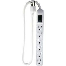 GoGreen Power 6-Outlet Surge Protector 2.5 Cord White 16103MIN