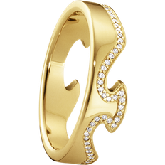 46 - Dam - Guld Ringar Georg Jensen Fusion End Ring - Gold/Diamonds