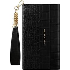 iDeal of Sweden JET BLACK CROCO Wallet Case for iPhone 12 mini