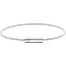 Le gramme 7g Le gramme 7g-brushed-sterling silver-cable-bracelet men Jewellery silver in taglia:19CM