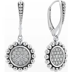 Lagos Caviar Spark Circle Drop Earrings - Silver/Diamonds