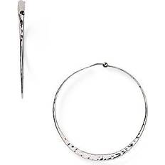 Saks Fifth Avenue Women's Sterling Hammered Hoop Earrings