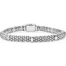 Caviar Rope Station Bracelet - Silver