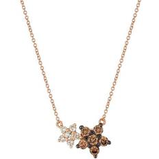 Brown - Women Necklaces Le Vian Ladies' Chocolate Diamonds Fashion Necklace in 14k Strawberry OS