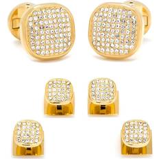 Cufflinks Inc White Pave Crystal Stud & Cufflink Set