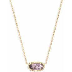 Kendra Scott Elisa Short Pendant Necklace - Gold/Amethyst