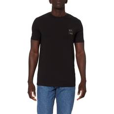 Man - Paars T-shirts Armani Exchange T-shirt Korte Mouw - Zwart