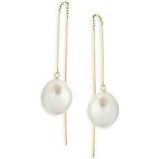 Saks Fifth Avenue Bloomingdale's Fine Collection Baroque Cultured Freshwater Pearl Threader Earrings in 14K Yellow Gold Exclusive