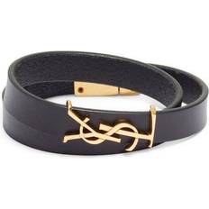 Saint Laurent Opyum Double Wrap Bracelet - Gold/Black