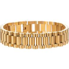 Gold Plated - Unisex Bracelets Eye Candy LA Levi Chain Link Bracelet - Gold