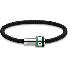 Montblanc 1858 Braided Bracelet - Black/Silver/Green