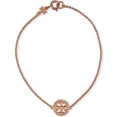 Tory Burch Pave Logo Miller Chain Bracelet ROSE CRYSTAL