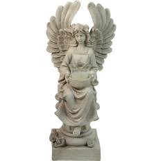 Candlesticks, Candles & Home Fragrances Northlight Seasonal 17in. Peaceful Angel Grey Candlestick