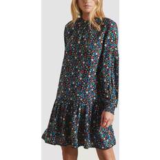 Superdry High Neck Floral Mini Dress, Multi