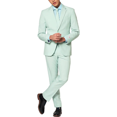 Homme - Vert Costumes OppoSuits Magic Mint Pastel Trim Fit Suit & Tie