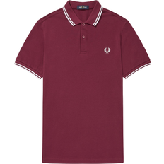 Best Polos Fred Perry Twin Tipped Polo Shirt - Burgundy