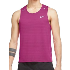 Uomo - Viola Canottiere Nike Dri-FIT Miler Running Tank - Active Pink