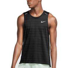 Nike Dri-FIT Miler Running Tank - Black/Reflective Silver