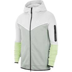 Fitness & Gym - Green Sweaters NIKE Tech Fleece Full-Zip Hoodie - Light Silver/Dusty Sage/White