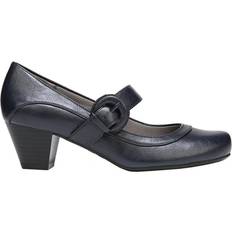 LifeStride Rozz Mary Jane Pump Shoes Leather - Navy Blue