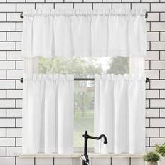 No. 918 Martine Microfiber Kitchen Curtain Set 3 Piece 91.44x137.16cm