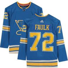 Fanatics NHL Game Jerseys Fanatics St. Louis Blues Justin Faulk Autographed Blue Alternate Adidas Authentic Jersey