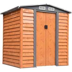 Steel Storage Tents OutSunny Garden Storage Shed 845-171 Brown 2010 x 1970 x 1600 mm 160x201cm