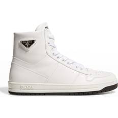 Prada downtown Prada Downtown Leather High-Top Sneakers Bianco Nero