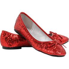 Plata Zapatos bajos Red Glitter Women's Flats