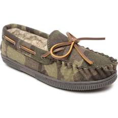 Green - Men Moccasins Minnetonka Toddler Boys Pile Lined Hardsole Moccasin Slippers Male