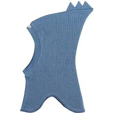 Økologisk bomull Balaklavaer Racing Kids Organic Single Layer Cotton Balaclava with Top and Dino Detail - Dusty Blue (508006-22)