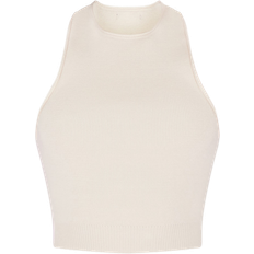 PrettyLittleThing L Tank Tops PrettyLittleThing Soft Rib Knit Racer Tank Top - Cream