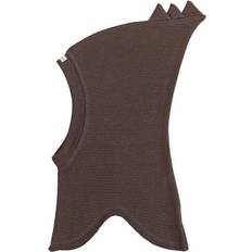 1-3M Balaklavaer Racing Kids Organic Single Layer Cotton Balaclava with Top and Dino Detail - Chocolate Brown (508006-06)