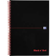 Notepads Black n Red Notebook Card Cover Wirebound 90gsm Ruled and Perforated