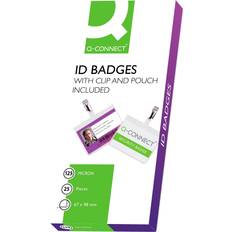 Office Supplies Q-CONNECT Hot Laminating ID Badge With Clip (Pack of 25) KF00302