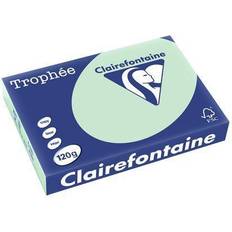 Kopipapir a4 120g Clairefontaine Farvet papir Trophée, A4, 120g, grøn 1216, pakke a 250 ark