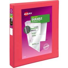 Avery Durable View Binder with Slant Rings, 1" Capacity, Coral