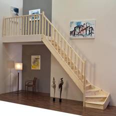 Trapper Byggera Minka Home Kvartsvingstrappe Venstre Gran
